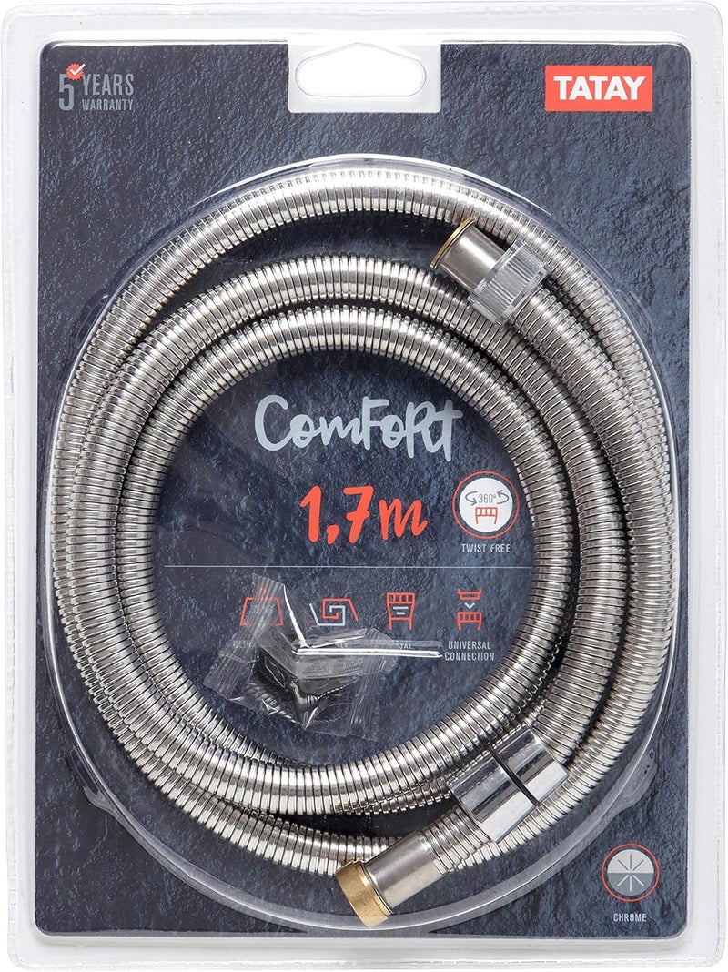 TATAY 1.7m Metal Shower Hose - Image 2